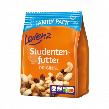 Lorenz Studentenfutter Original Family Pack, wiederverschließbar, 400 Gramm Packung